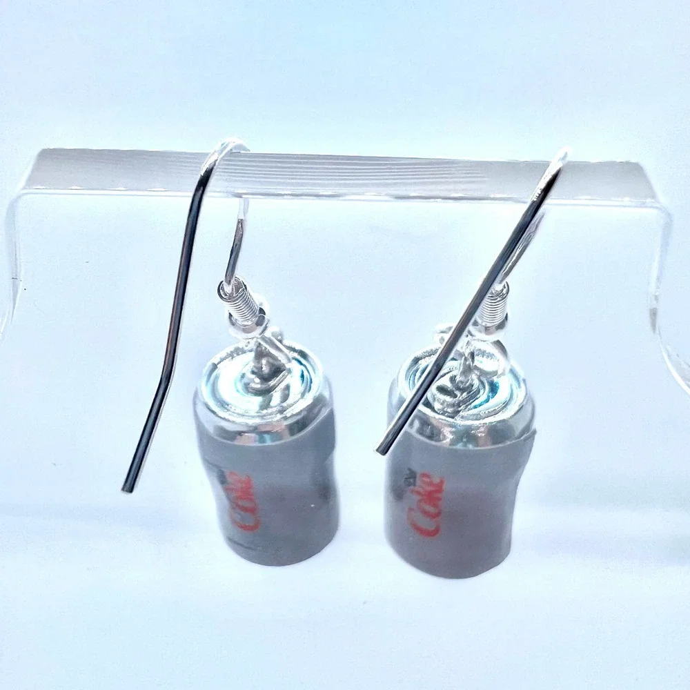Diet Coke Earrings - Drink Earrings - Soda Earrings - Coca Cola Earrings - Picture 4 of 10
